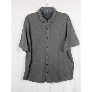 OGIO Gravitate Full Button Polo Shirt Gray Men's Size 2XL/XXL